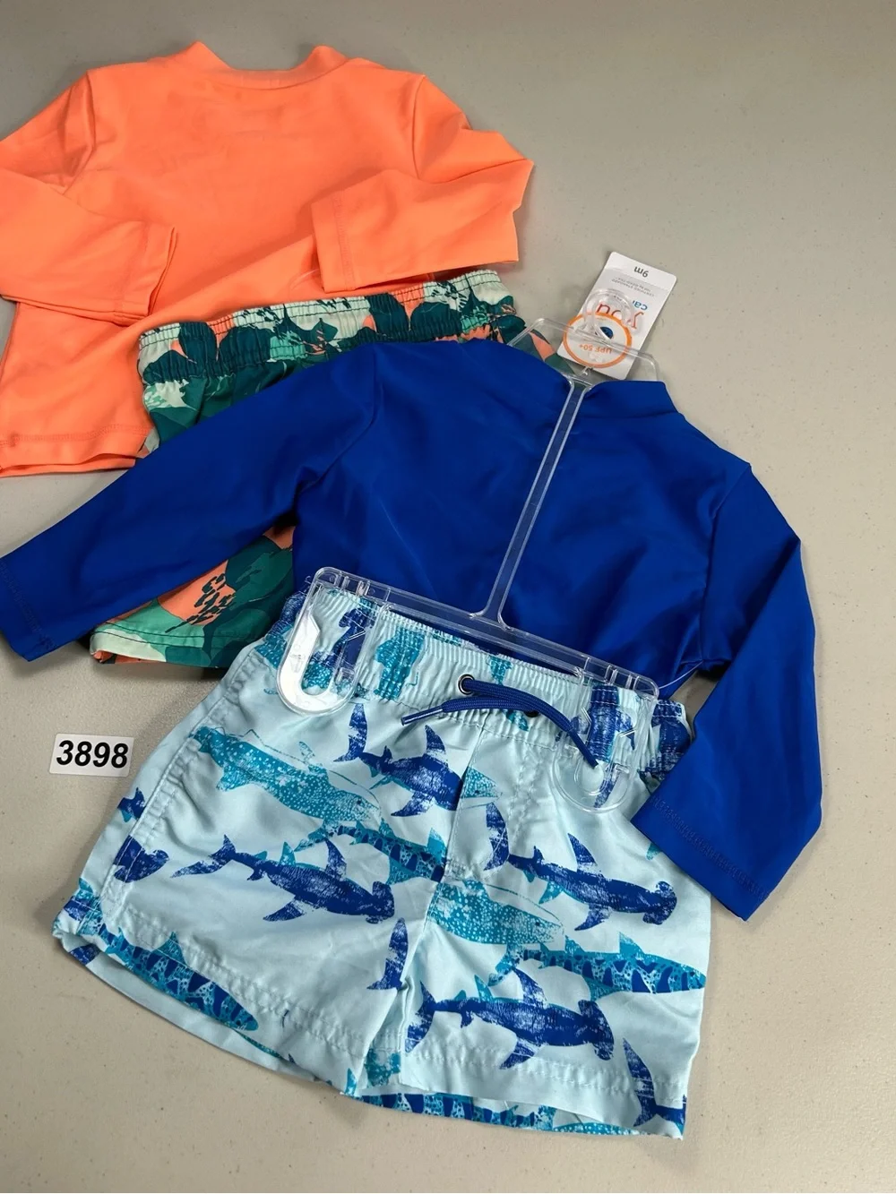 Carter’s Just One You Boys Rash Guard 9 Months  Swimwear 4 Piece